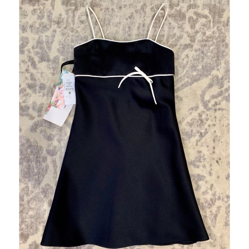 NWT Girls ALFRED ANGELO Black Flower Girl Dress - Picture 1 of 3